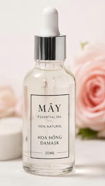 Mẫu tem decal PP trên chai mỹ phẩm