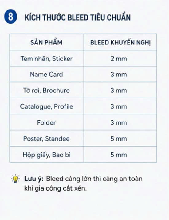 kích thước bleed tiêu chuẩn