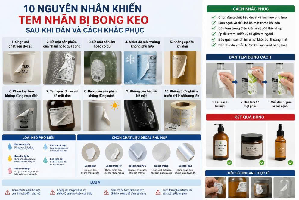 Nguyên nhân tem nhãn bị bong keo- innhanhsg.com